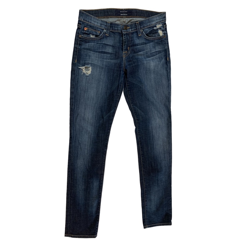 HUDSON Dark wash / distressed skinny jean Sz 28